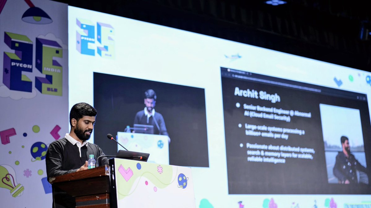 archit_singh15's tweet image. Had so much fun, speaking at Pycon 2025! Until next time!🙂↕️