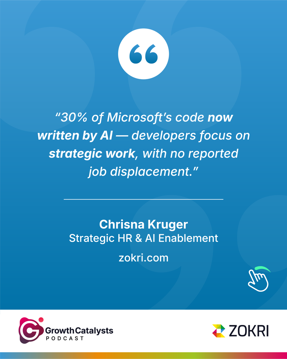 zokri_app's tweet image. Microsoft: 30% of code written by AI, zero job losses. Why? They're using AI to eliminate routine work—not people. Developers now focus on strategy, not boilerplate.
#AIImplementation
linktr.ee/ZOKRI