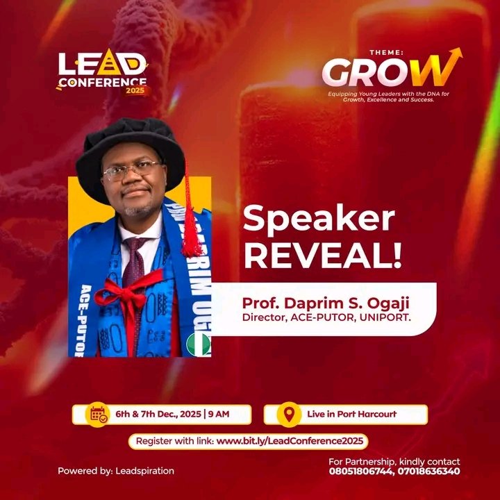 leadspiration's tweet image. If you said it was Prof. Daprim Ogaji, you are absolutely correct.

Will you love to guess another Lead Conference speaker for a price?
Then watch out for our next post.

#Leadspiration #LeadConference #Grow #SpeakerReveal