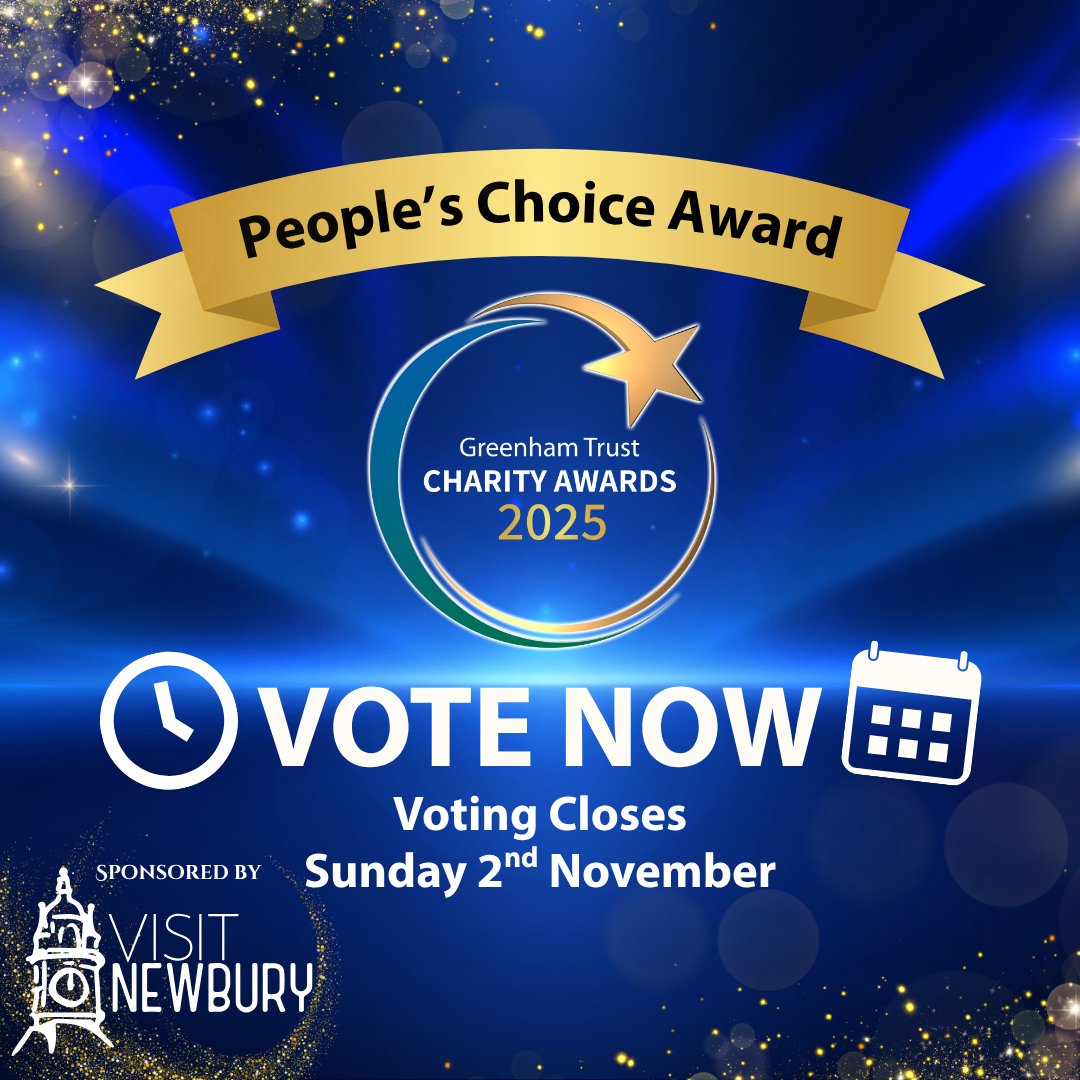 Voting is now open for the People’s Choice Award, sponsored by <a href="/VisitNewbury/">Visit Newbury</a>. The winning charity will receive a £5000 grant towards a charitable project. Now it's over to you to decide who wins. Ts &amp; Cs apply. To vote: greenhamtrust.com/awards-voting #TrustGreenham #CharityAwards