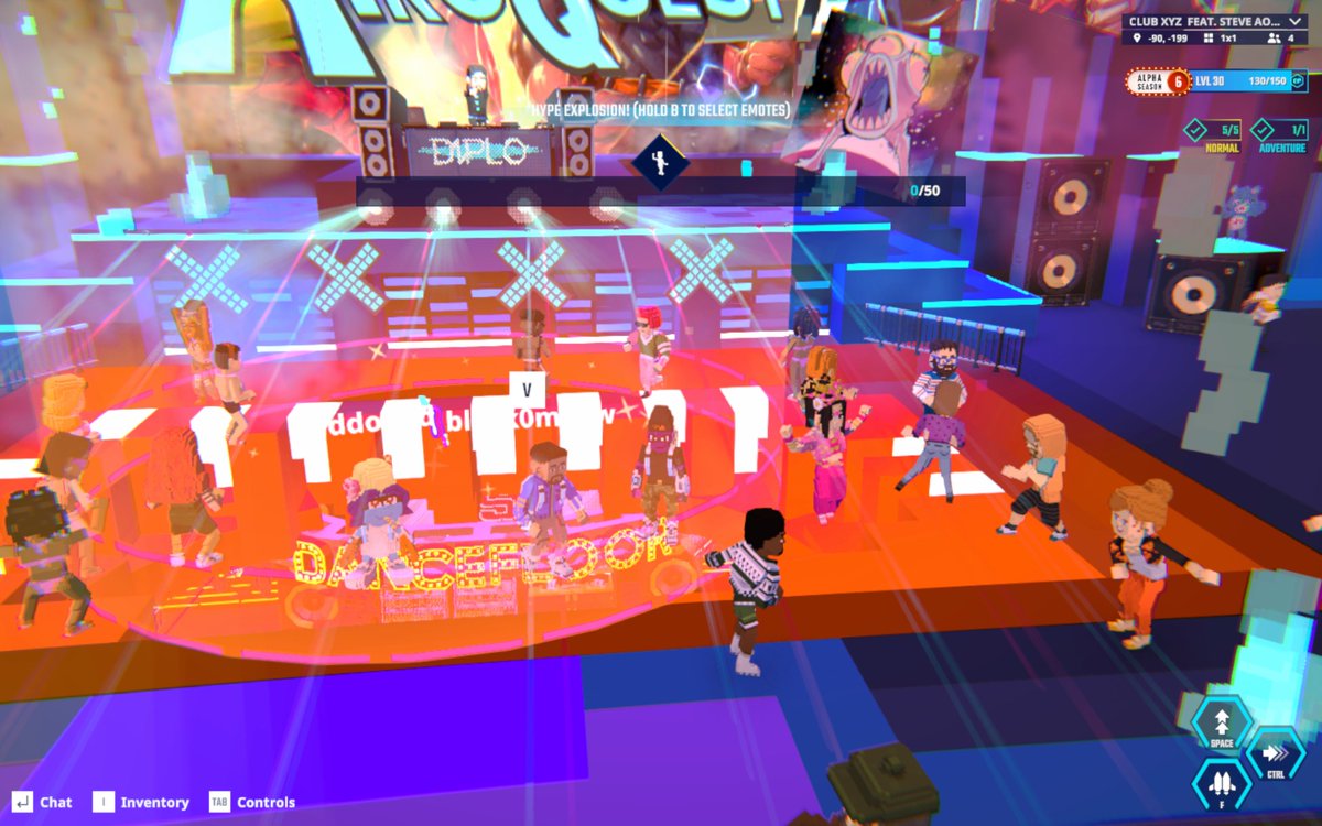 Party on the dance floor til sunrise in <a href="/TheSandboxGame/">The Sandbox</a>  tsbga.me/TheSandbox