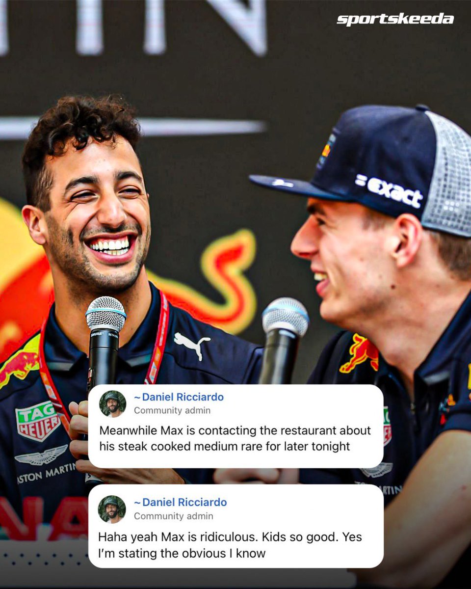 Daniel Ricciardo was supporting his former teammate Max Verstappen at COTA 😅💙

📸[sportskeeda]