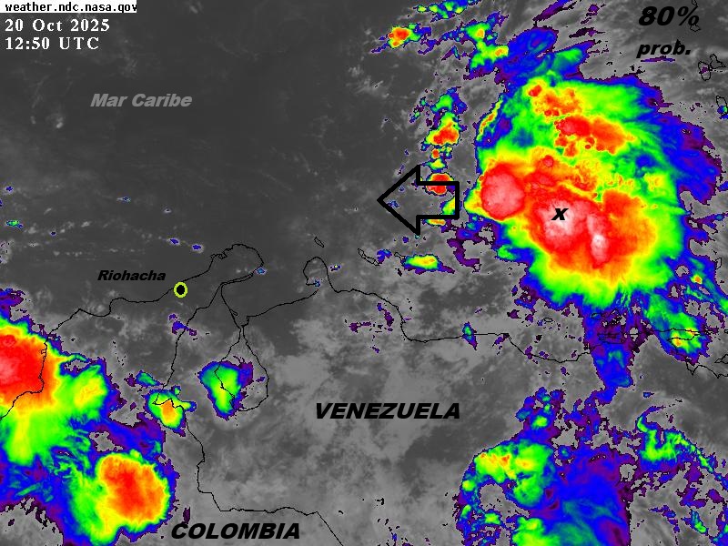 Esta cerca de formarse la nueva depresión tropical. Como las aguas del Caribe frente a la Guajira están hasta 3ºC sobre lo normal, es probable que se intensifique rápidamente, como sucedió en el 2.016 con Matthew, llegando a Cat III cuando estuvo sobre la peninsula colombiana