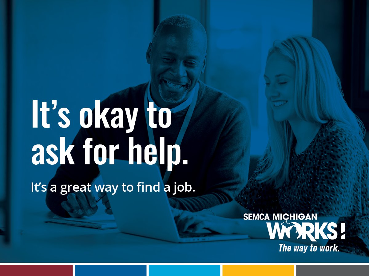 Out of work? Need help? We're here to guide you every step of the way. 💪

For years, we've helped people find good jobs, build skills, and achieve their career goals—for free.

It starts with a call.
☎️ 800.285.WORKS (9675)
🌐 SEMCAMiWorks.org/career-coaching

#TheWayToWork