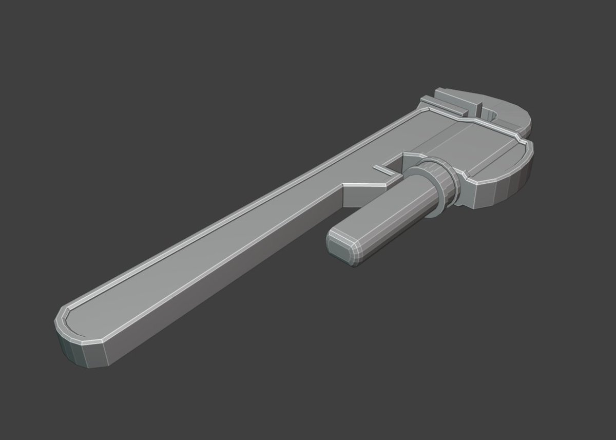 BitByteBytes's tweet image. daily whitebox #89
pipe wrench
#dailywhitebox
#lowpoly #indiedev #gamedev #b3d
#3dmodeling #blender #gameart #3dart