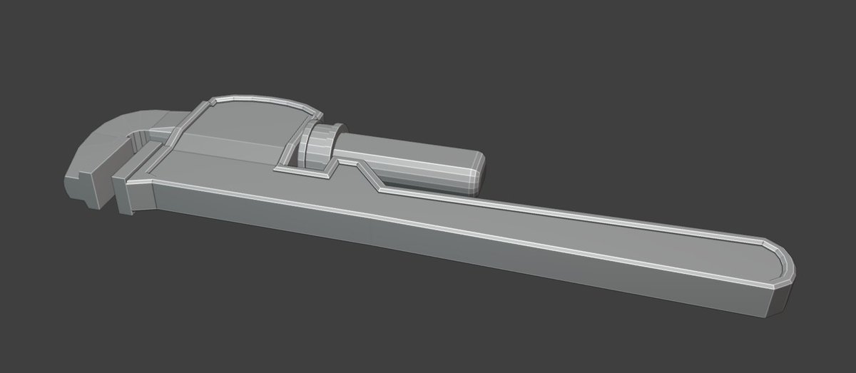 BitByteBytes's tweet image. daily whitebox #89
pipe wrench
#dailywhitebox
#lowpoly #indiedev #gamedev #b3d
#3dmodeling #blender #gameart #3dart