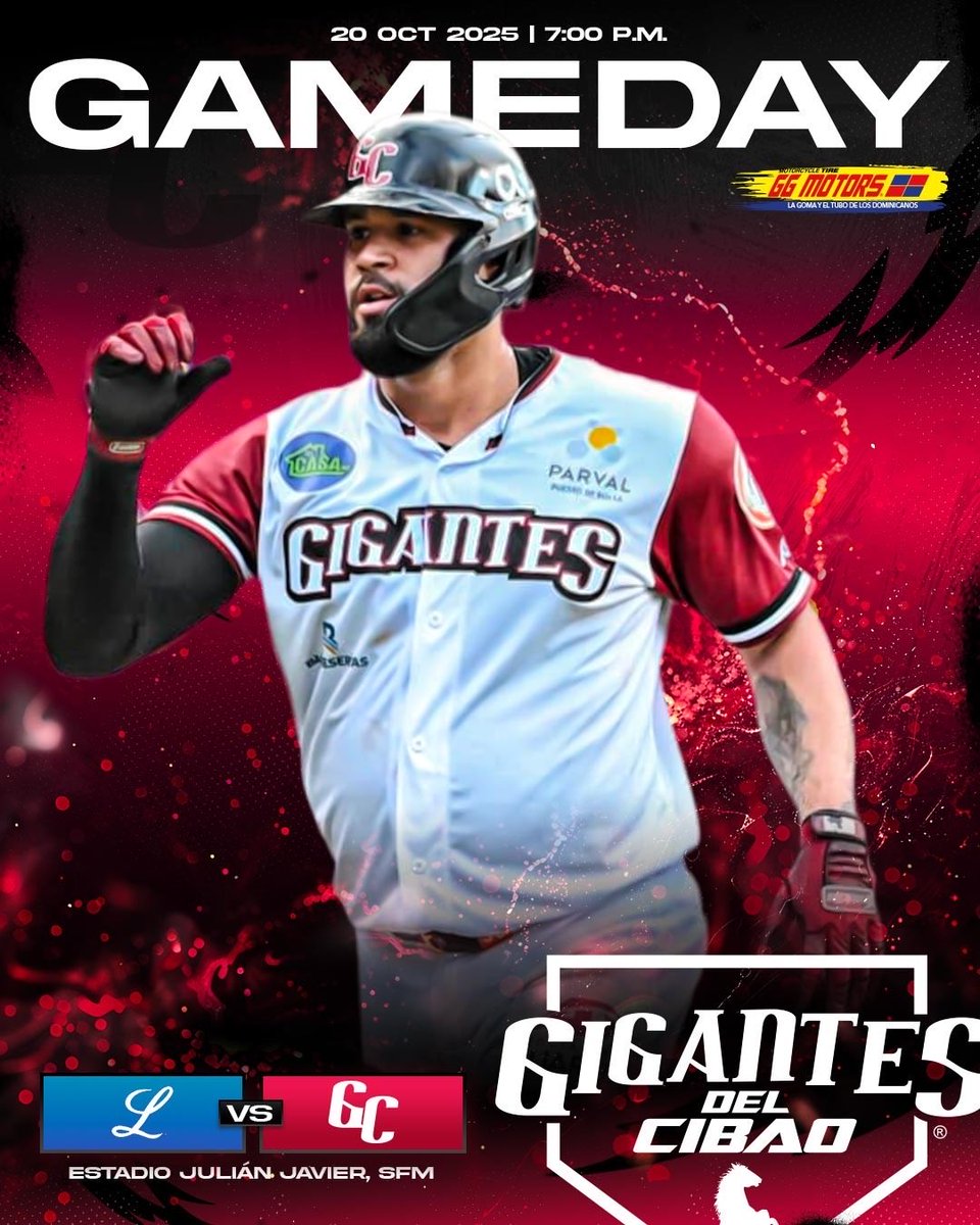Gigantes_Cibao's tweet image. ¡Hoy trotamos en casa! 🐴🤎

Recibimos a los Tigres del Licey en el partido reasignado del pasado 16 de octubre. ⚾

#TierraDeGigantes