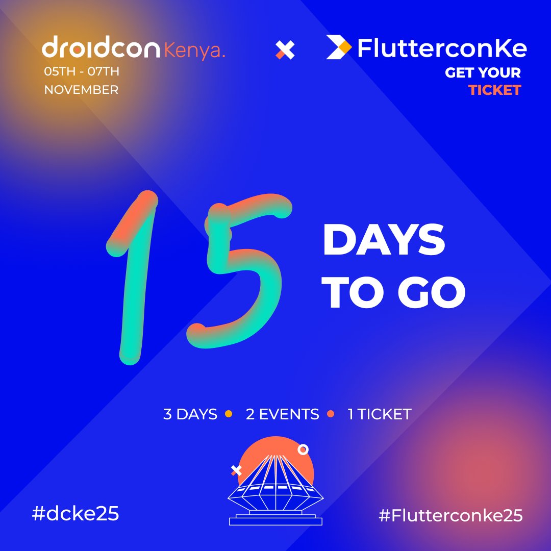 droidconke's tweet image. 15 days until Droidcon Kenya 2025. The countdown is real.
Android developers across Sub-Saharan Africa and beyond will gather from 5th - 7th November to share knowledge, break barriers, and push what's possible with mobile development.
This will be the moment you remember…