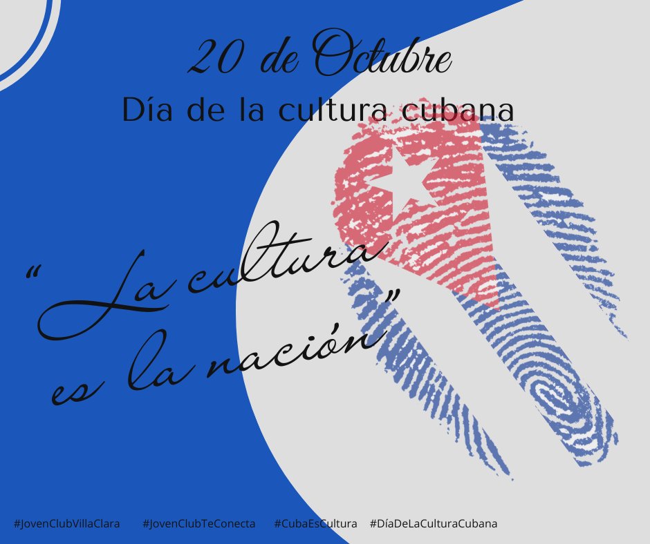 Un día como hoy, en 1868, se cantó por primera vez nuestro Himno Nacional.
Por eso el 20 de octubre celebramos el #DíaDeLaCulturaCubana, honrando la herencia que nos define: lucha, arte e identidad.
#JovenClubVillaClara #JovenClubXCuba #JovenClubTeConecta #CubaEsCultura