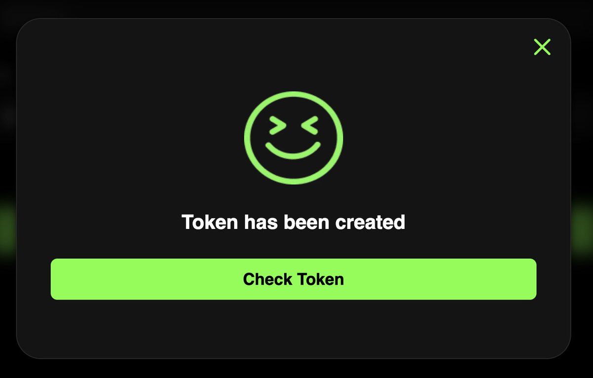 Zeronlol's tweet photo. When you create a token on https://t.co/aVfGep2gZA, it says "Token has been created" and gives you an image.

Let's launch "Token" with the image it gives us.

$Token https://t.co/cV6HINTYYl