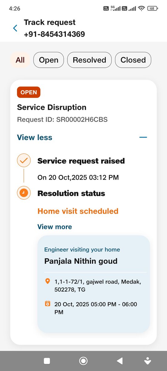 NaveenK64928800's tweet image. Very disappointed with @JioCare @reliancejio service! My @JioFiberVoice is down for over 6 hours and still no technician has visited or restored the connection. Please resolve urgently! #JioFiber #PoorService