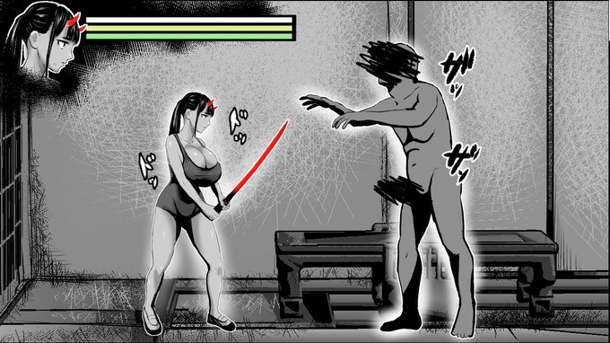 なんかゲームサクっと作りたくて速く描けそうな白黒漫画スタイルで試し描き
思ったより手間がかかる割に見栄えもイマイチかも 