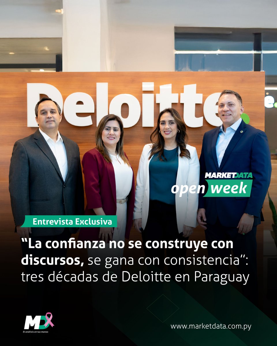marketdata_py's tweet image. 🇵🇾 A tres décadas de su llegada a Paraguay, Deloitte celebra un recorrido marcado por la transformación, la innovación y el compromiso con la excelencia profesional.
📍 Leé más en n9.cl/f4ir1