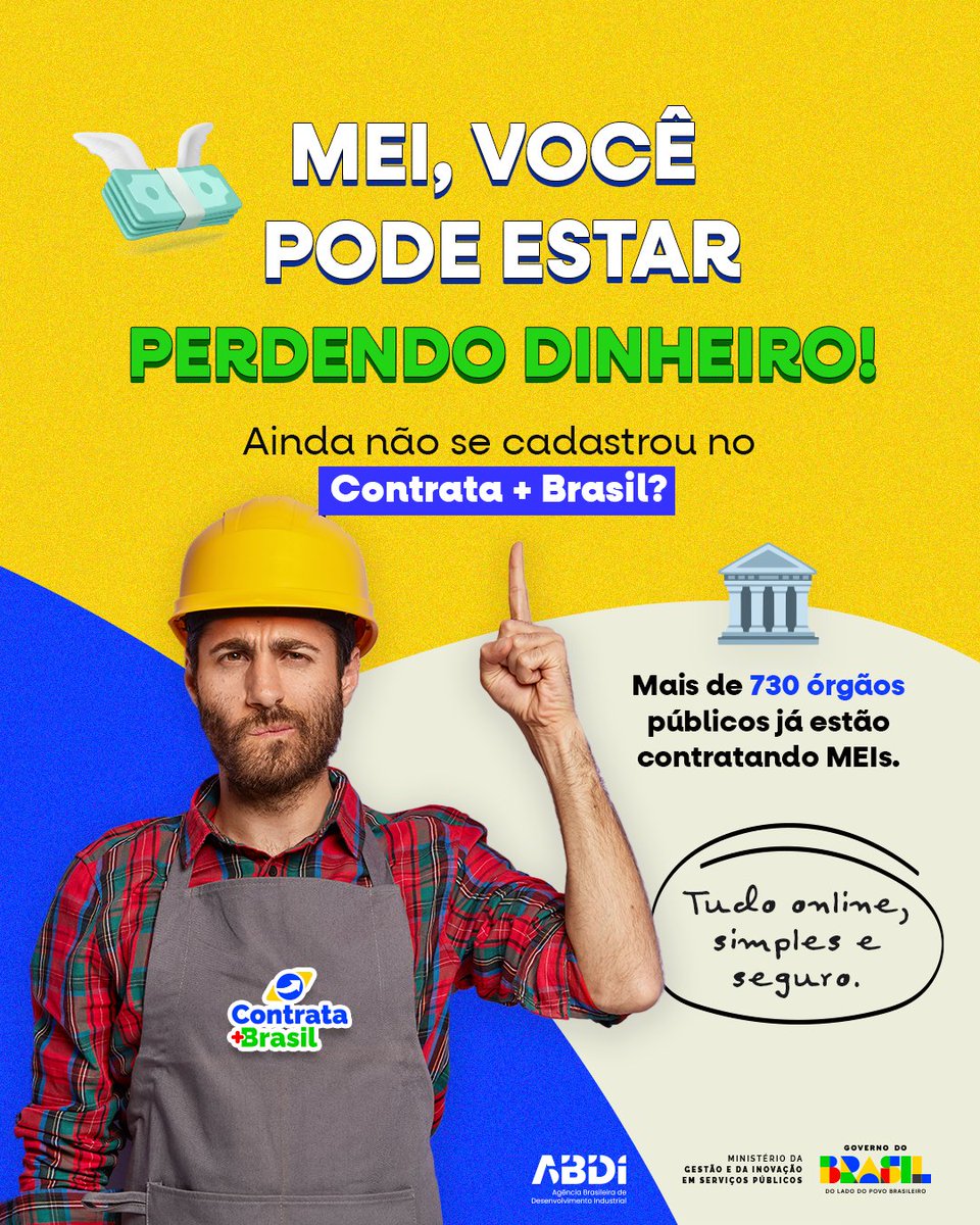 gestaogovbr's tweet image. 💸 Alô, alô, #MEIs de todo o Brasil

Se você ainda não está no Contrata+Brasil, pode estar perdendo a chance de prestar serviços para mais de 730 órgãos públicos. Tudo simples, seguro e digital.

🧶