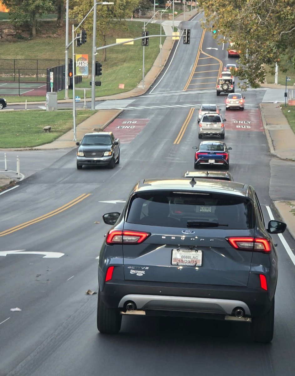 QuintonLucasKC's tweet photo. I hear differences on traffic calming around our city like here on 39th St. But, I am incredibly proud of the city’s work for safer routes for all. No more schoolchildren need to lose their lives crossing our streets. No more pedestrians, cyclists, or drivers need to be in fear. https://t.co/Hnr6Sp7tJ2