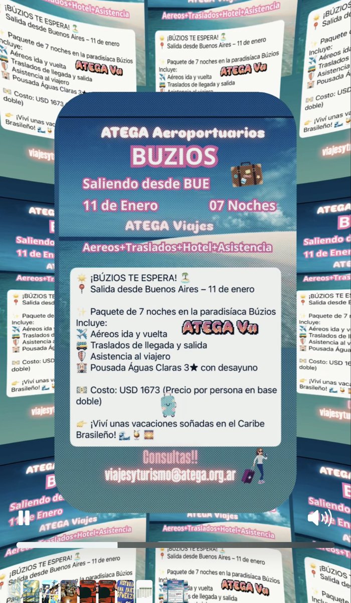 ‼️ATEGA Viajes y Turismo‼️
‼️Todos los destinos‼️
‼️Tu Viaje es HOY‼️
‼️Consulta Tarifas‼️
#AtegaViajes
#AtegaVa
#ModoAtega
#AtegaAeroportuarios

✈️🚌🚲🏍️🚙⛴️🚁⏳💵 🏨😁🧳🏄🏿‍♂️⛷️🏖️🏔️

‼️Sabemos de Aeropuertos‼️
‼️Sabemos de Viajes‼️

👉viajesyturismo@atega.org.ar  
🛫🫶✈️