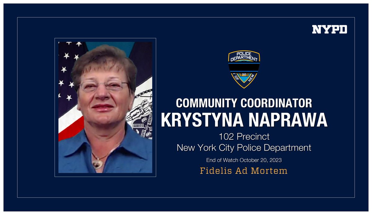 Today, we pause to remember Krystyna Naprawa — a dedicated community coordinator whose life was taken too soon in service. Her unwavering devotion to our precinct’s children, families, and neighborhoods left a lasting impact on all who knew her.