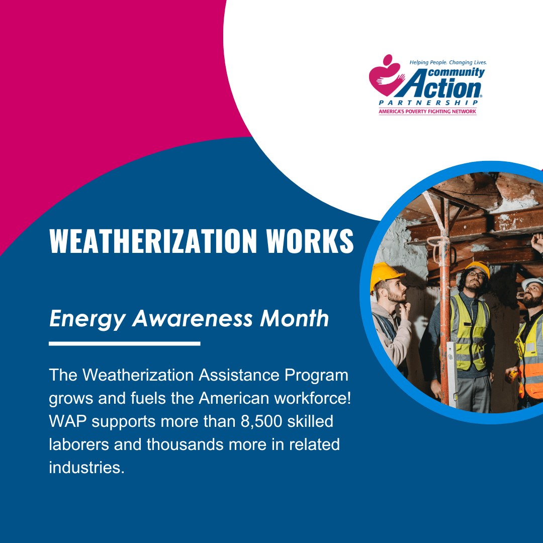 CAPartnership's tweet image. As #EnergyAwarenessMonth rolls on, this week we’re discussing #Weatherization workforce development and training. Did you know that the #Weatherization Assistance Program supports more than 8,000 skilled laborers and thousands more in related industries? It’s a fact!