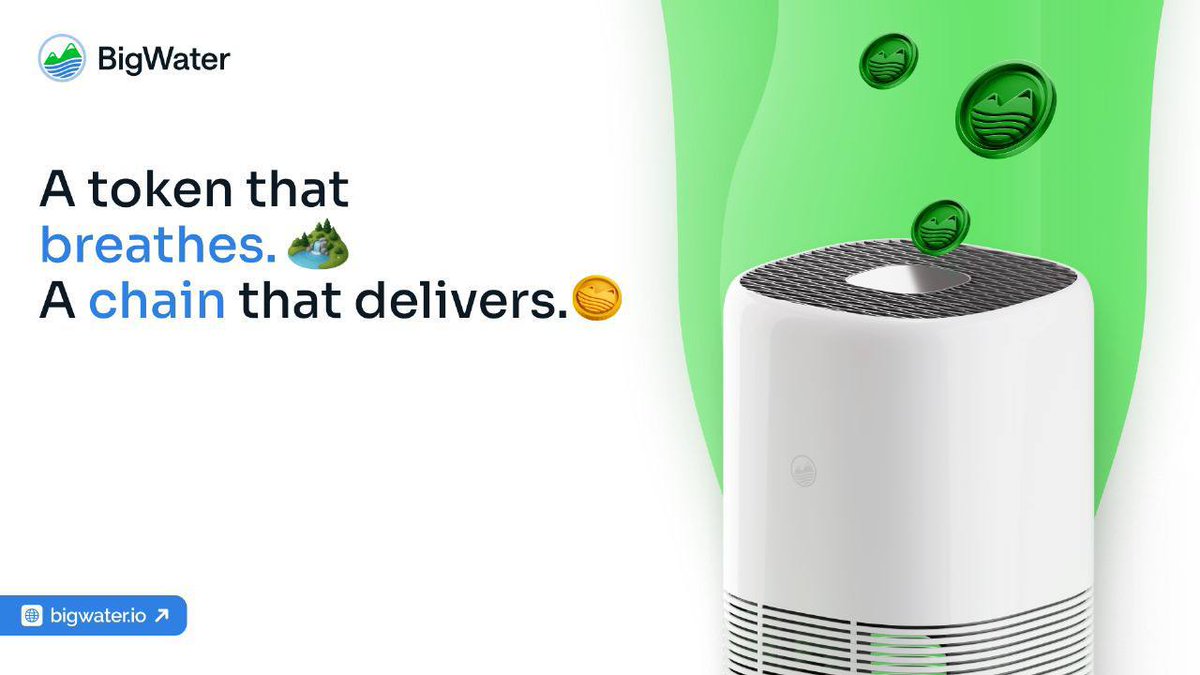 🚀 Big Water Community is here! 🚀

🌍 Big Water is merging 
environmental action with crypto! 💧

💨 Purify your air and earn! 💰

We’re listed on COINSTORE and BITMART—now is the perfect time to buy and hold! 🤑

🌱 Don’t get left behind, new things are coming fast, and you