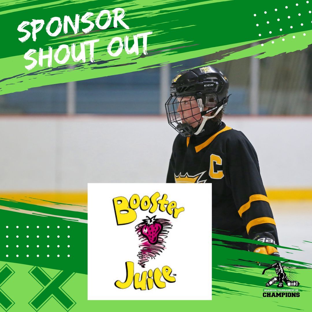 We're pleased to announce Booster Juice as a returning sponsor for this year's Sobey's Tournament of Champions Sponsor!

Booster Juice is a great way to replenish the thirst after a hard job done!