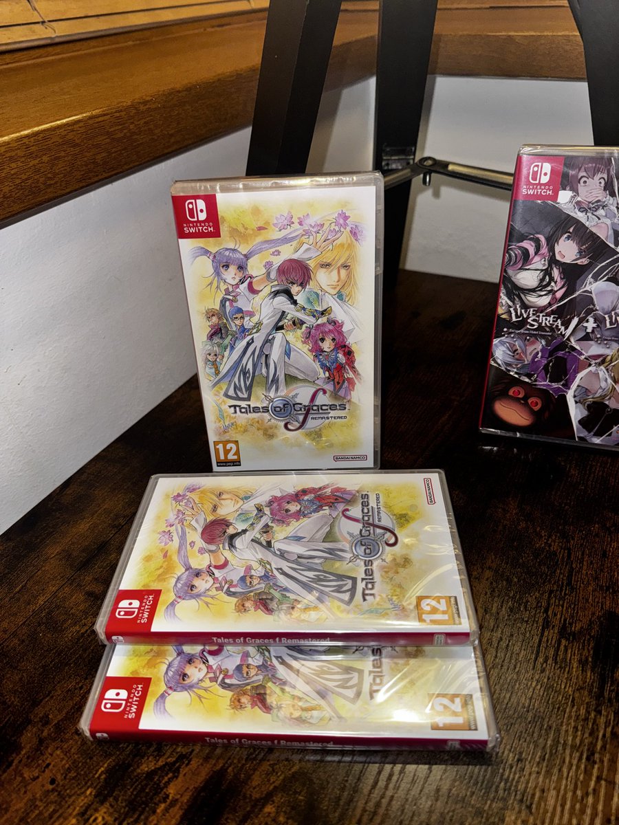 dean180503's tweet image. #Giveaway #Competition #JRPG #TalesofGracesf #GamingGiveaway 
I have 3 copies of Tales of Graces f Remastered for the Nintendo Switch to give away just Like , Retweet and Follow to enter the giveaway.
Plus if you can name the Full title of the other game in the picture I will…