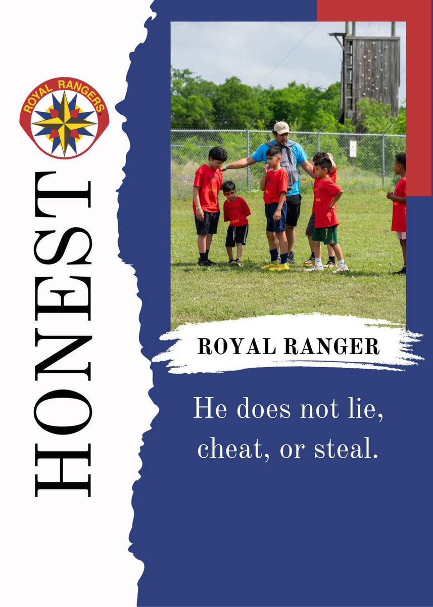 North Texas Royal Rangers

Honest — A Royal Ranger does not lie, cheat, or steal.

At all times, a Royal Ranger strives to be truthful in word and action. Integrity builds trust and reflects the character of Christ in everything we do.
