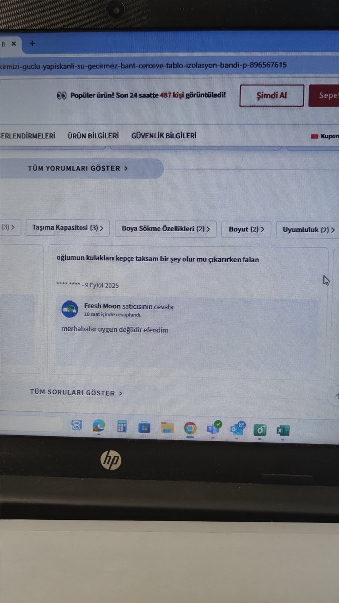 Çift taraflı bant bakarken karşılaştığım soru🤦