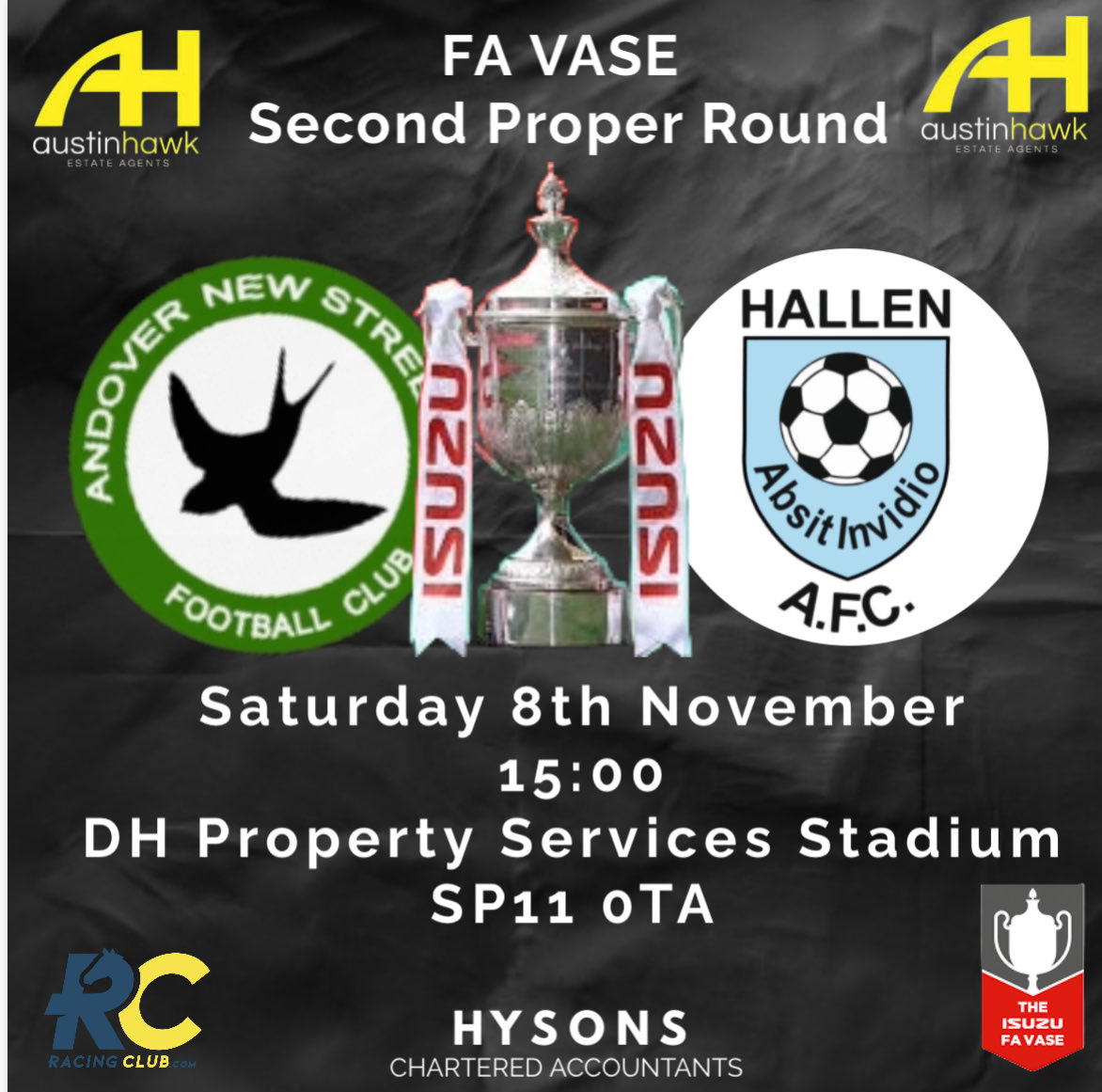 FA VASE DRAW…OUT OF THE HAT 🎩
We welcome <a href="/HallenFC/">Hᴀʟʟᴇɴ AFC 🏆</a> to the DH Property  Services Stadium ⚽️

Saturday 8th November - 15:00pm 
#UptheSteet 💚🖤

<a href="/FAVaseHQ/">FA Vase HQ</a> <a href="/favasefactfile/">FA Vase Factfile</a> <a href="/WessexLeague/">Velocity Wessex League</a> <a href="/swsportsnews/">South West Sports News</a> <a href="/NonLeagueCrowd/">Non League Crowds</a>