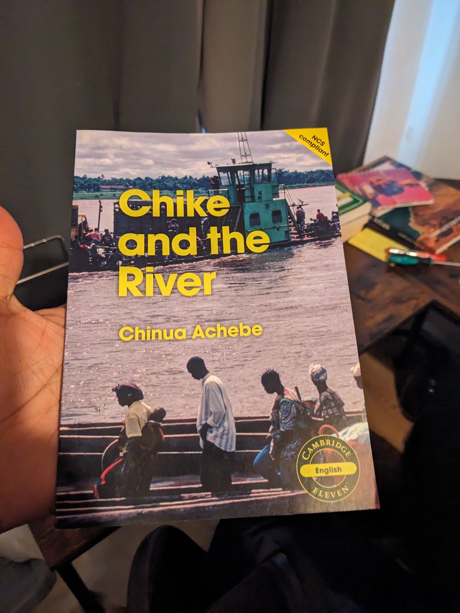 "Chike lived with his mother and two sisters in the village of Umuofia. His father had died many years ago. His mother worked very hard to feed and clothe her three children and send them to school. "

Day 18 of #Nigerianliterature