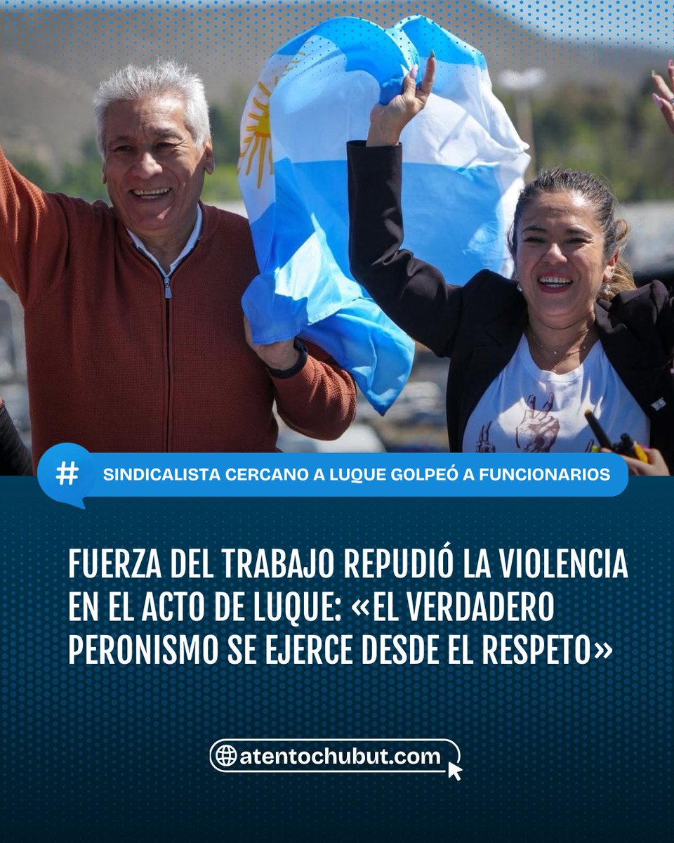 📢 DESDE FUERZA DEL TRABAJO REPUDIARON LA VIOLENCIA EN EL ACTO DE LUQUE: «EL VERDADERO PERONISMO SE EJERCE DESDE EL RESPETO»

El espacio que candidatea a Alfredo Béliz condenó los incidentes en el acto kirchnerista del Día de la Lealtad, donde un sindicalista cercano a Juan Pablo