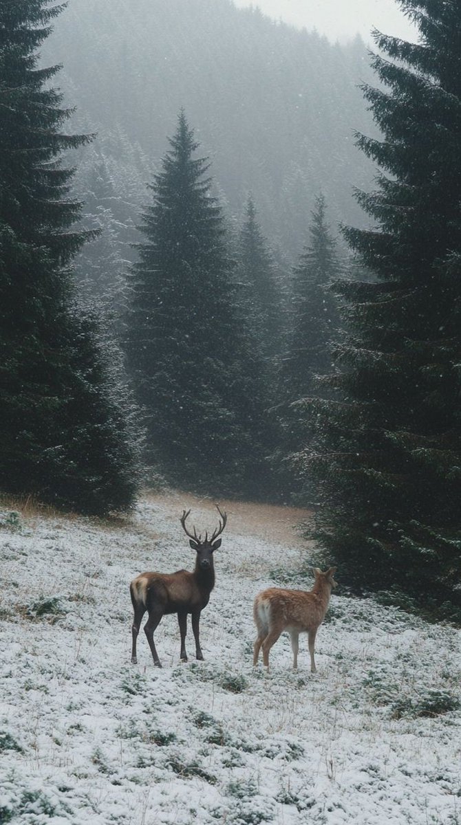in the winter forest.