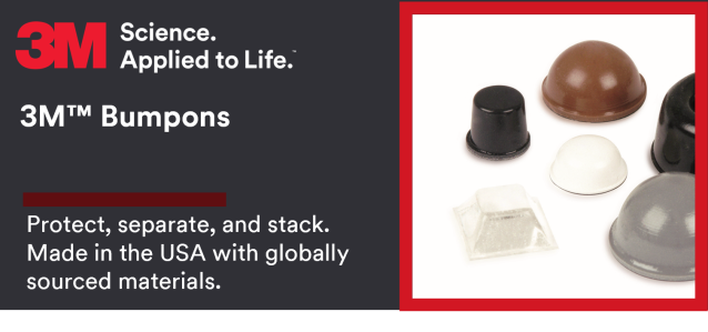 Explore 3M™ Bumpon products made in the USA with globally sourced materials. 3M™ Bumpons can help protect, separate, or stack products while helping preserve finishes. Talk with our team to learn about which products are available from this location.... bit.ly/4otGv1s