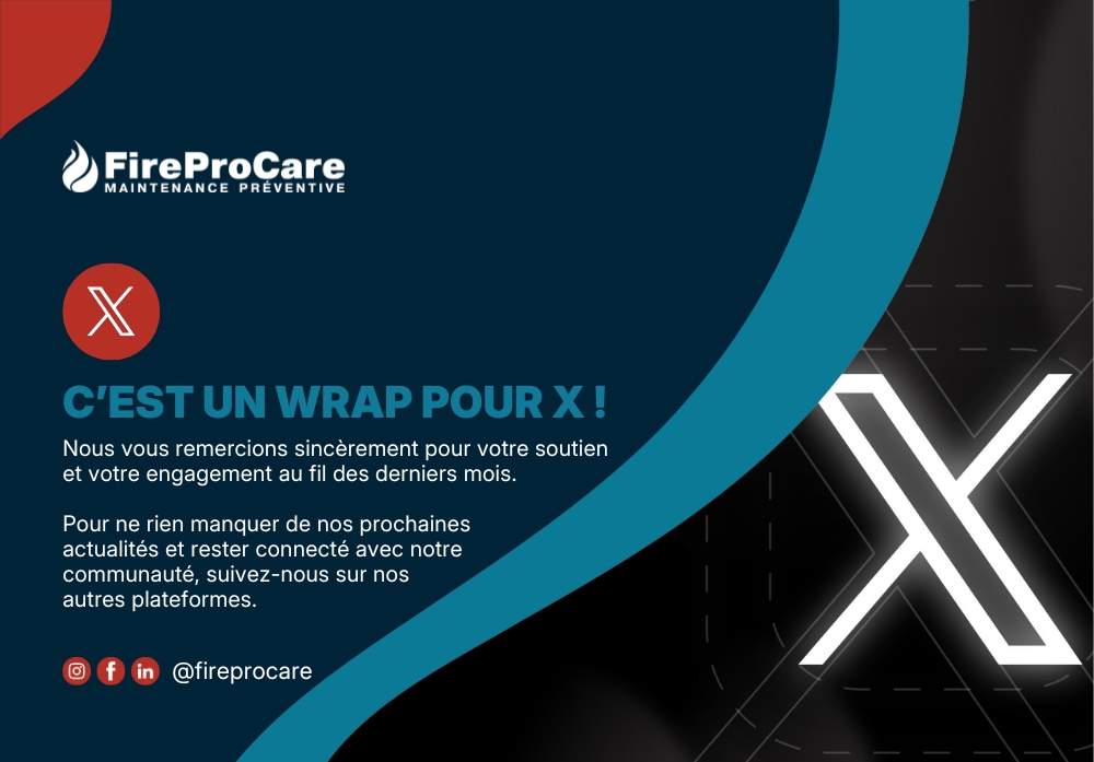 C’est un wrap pour X ! Pour rester connecté avec notre communauté, suivez-nous sur nos autres plateformes.

Instagram : instagram.com/fireprocareque…
Facebook : facebook.com/FireProCareQue…
LinkedIn : linkedin.com/company/firepr…