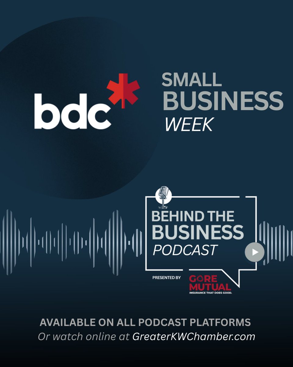 GKWCC's tweet photo. We are kicking off a special @bdc_ca
Small Business Week edition of the Behind the Business Podcast, presented by @GoreMutual.  

We’re launching the special series with Paul Brosnan, Owner of Atum Financial Services.

https://t.co/G9UHwdvomG

#BDCsbw #podcast #kwawesome #learn https://t.co/q0rYM13pfT