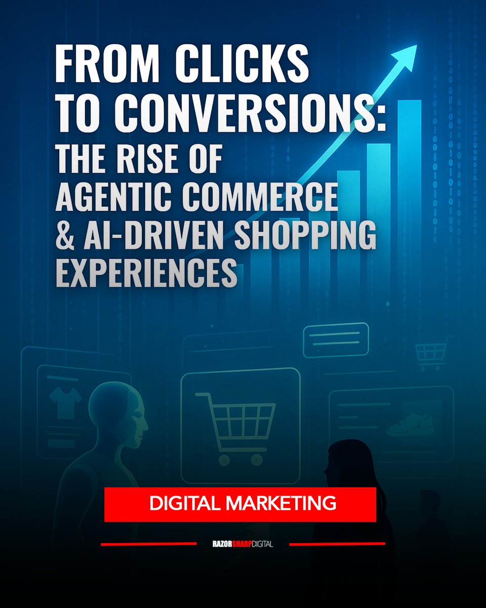 RazorSharpDigit's tweet image. The next era of e-commerce is here.
Agentic Commerce turns clicks into conversions with AI agents that research, compare & buy for you.
Discover how brands are adapting to AI-driven shopping → razorsharpdigital.com/blog/from-clic…
#AI #Ecommerce #DigitalMarketing
