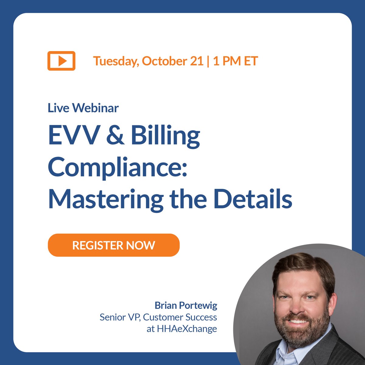 There’s still time to register! Tomorrow, join Brian Portewig, SVP of Customer Success at HHAeXchange, for a live webinar. If your agency has questions about EVV or billing compliance, this is a session you won’t want to miss. ow.ly/mkBt50XeV1O