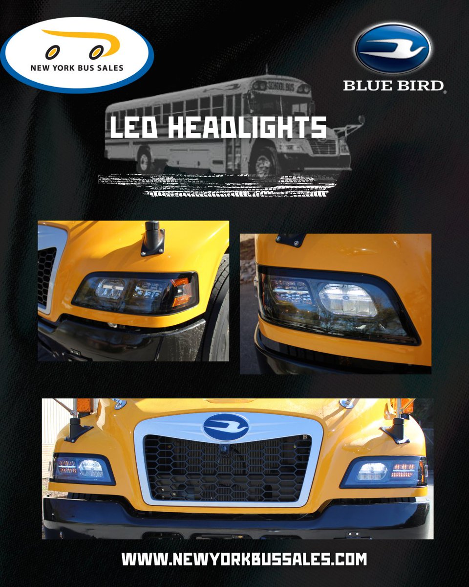 See and be seen!✨Our bright LED headlights make it easier to spot students on those darker morning and afternoon routes.🚍💛Because safety starts with visibility! 👀

#LEDlights #headlights #schoolbussafetyweek #safety #bluebird #nybs