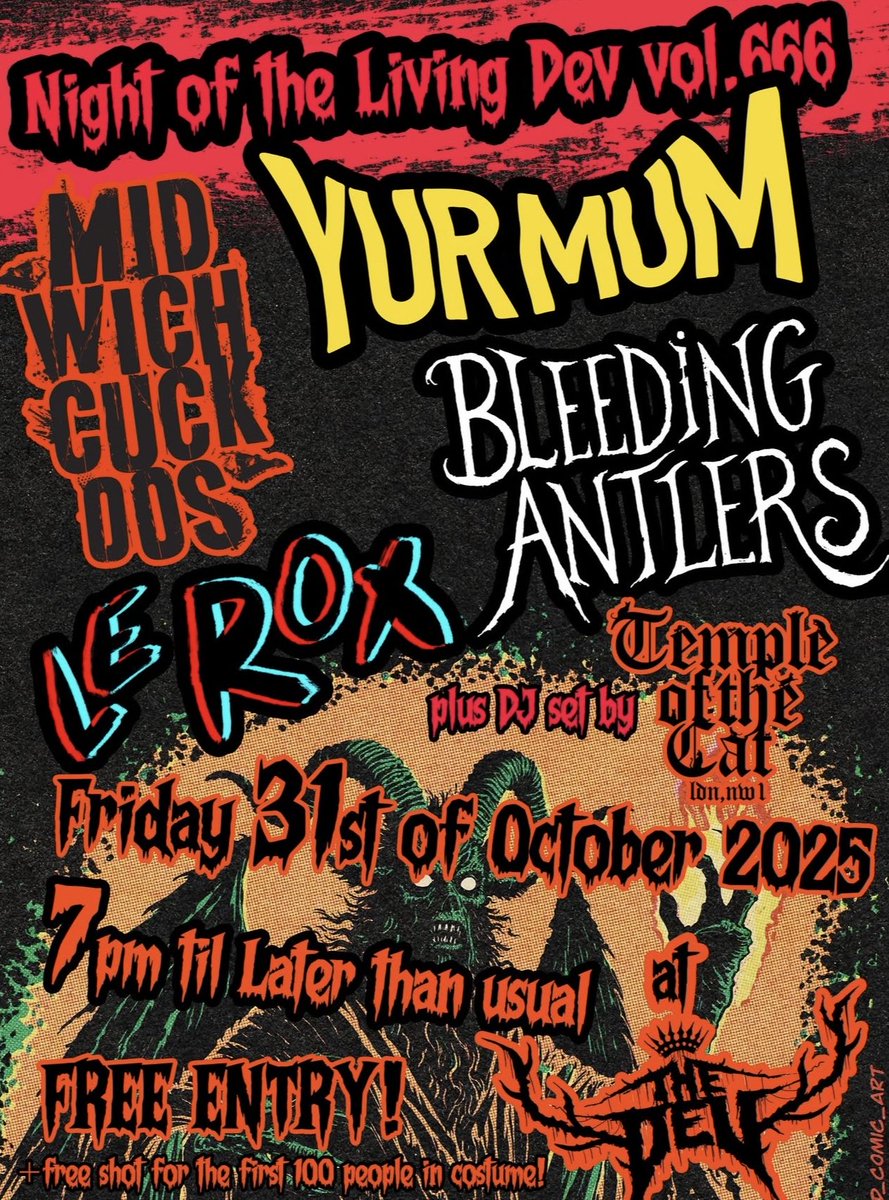 Friendly reminder that Halloween is NEXT WEEK aaaahh😍 we hope to see as many of you as possible in Camden. Let’s avvit