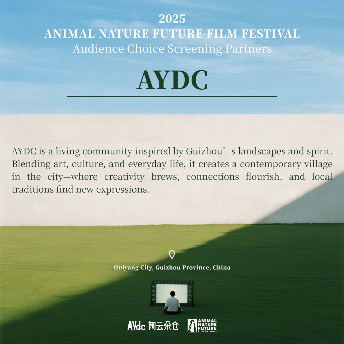 🌟 Meet new organisation joining our #ANFFF2025 Audience Choice Programme lineup.

Tickets are now available at: anfff.org.

✨ [AYDC—Guiyang, China—Public Screening]

Each bringing unique local perspectives to our shared mission. 🌍