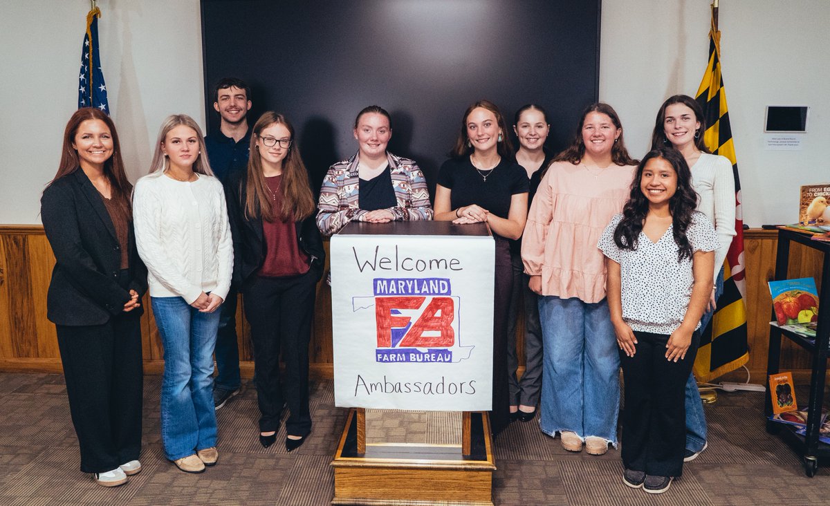 This weekend, we hosted orientation for young leaders across the state who are participating in our Ag Ambassador program.

We're excited to see them compete to become Maryland Farm Bureau's 2026 Ag Ambassador at our convention in December – the future of ag is bright!
