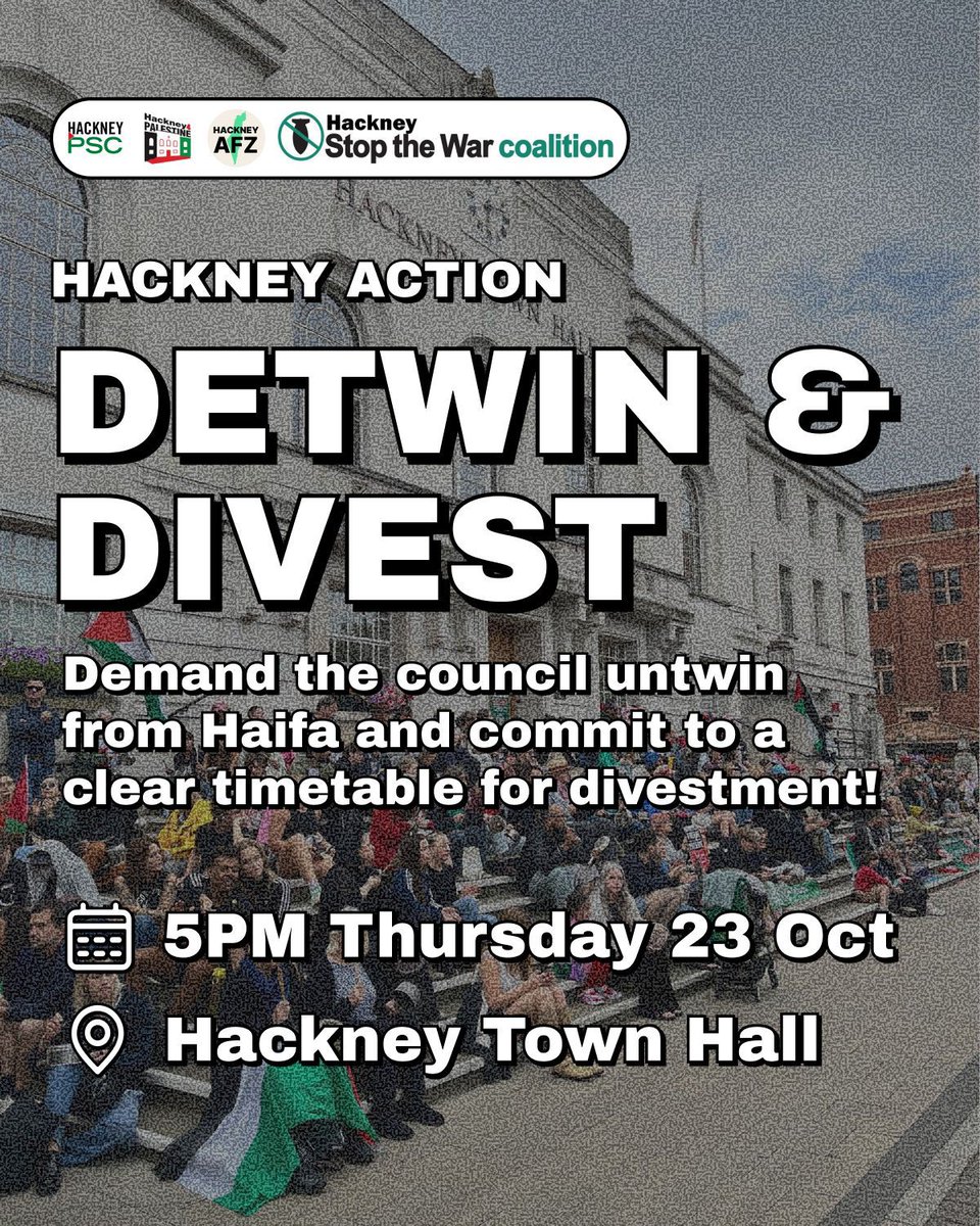 Hackney for Palestine tweet media