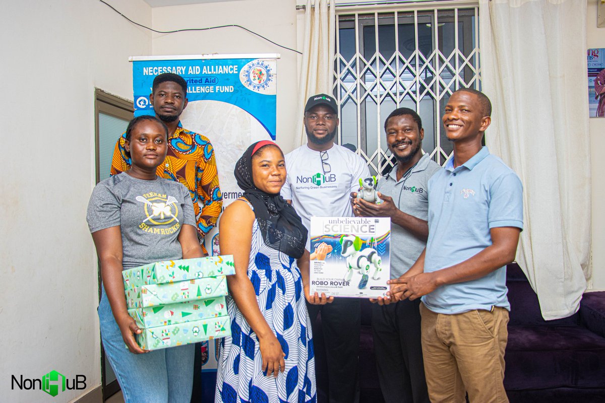 NecessaryAid's tweet image. A milestone for STEM EDUCATION Achieved!!!
We are excited to donate (5) boxes of new SCIENCE SQUAD unbelievable Science Robo Rovers equipment to  @nonihub to support practical learning of Robotics amongst teenagers in the UW Region.

#STEMeducation #RoboticsForAll #NAAGhana