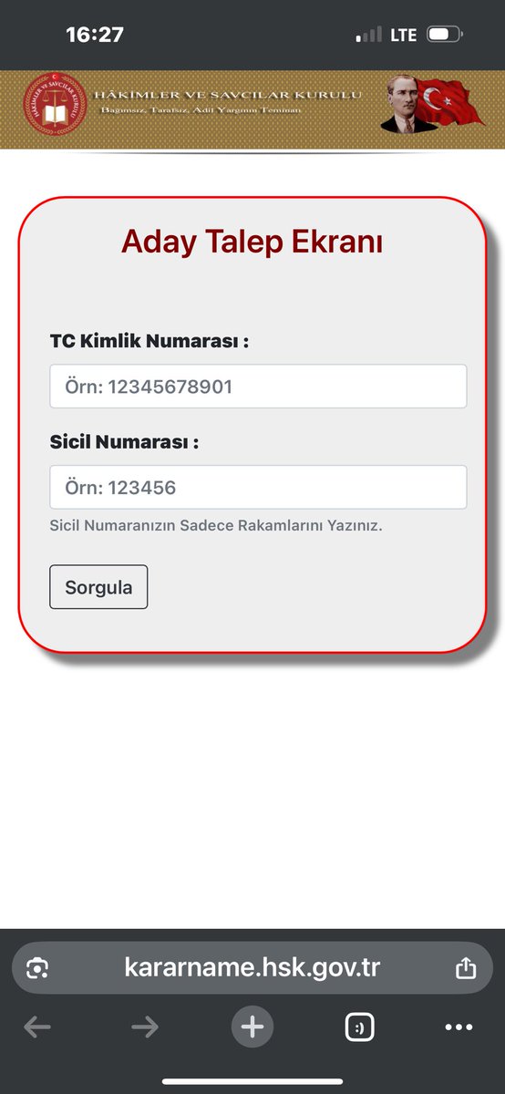 Mesleğe  kabul aşamasında olan 28. Dönem adli ve idari  yargı hâkim ve Cumhuriyet savcısı adaylarının kura kararnamesinde ;
Mazeretlerini ve hâkim adayı yönünden ayrıca müstemir yetki taleplerini iletmelerine ilişkin duyuru  hsk kurul sitemizde yayımlandı. kararname.hsk.gov.tr/kararAdayTalep…
