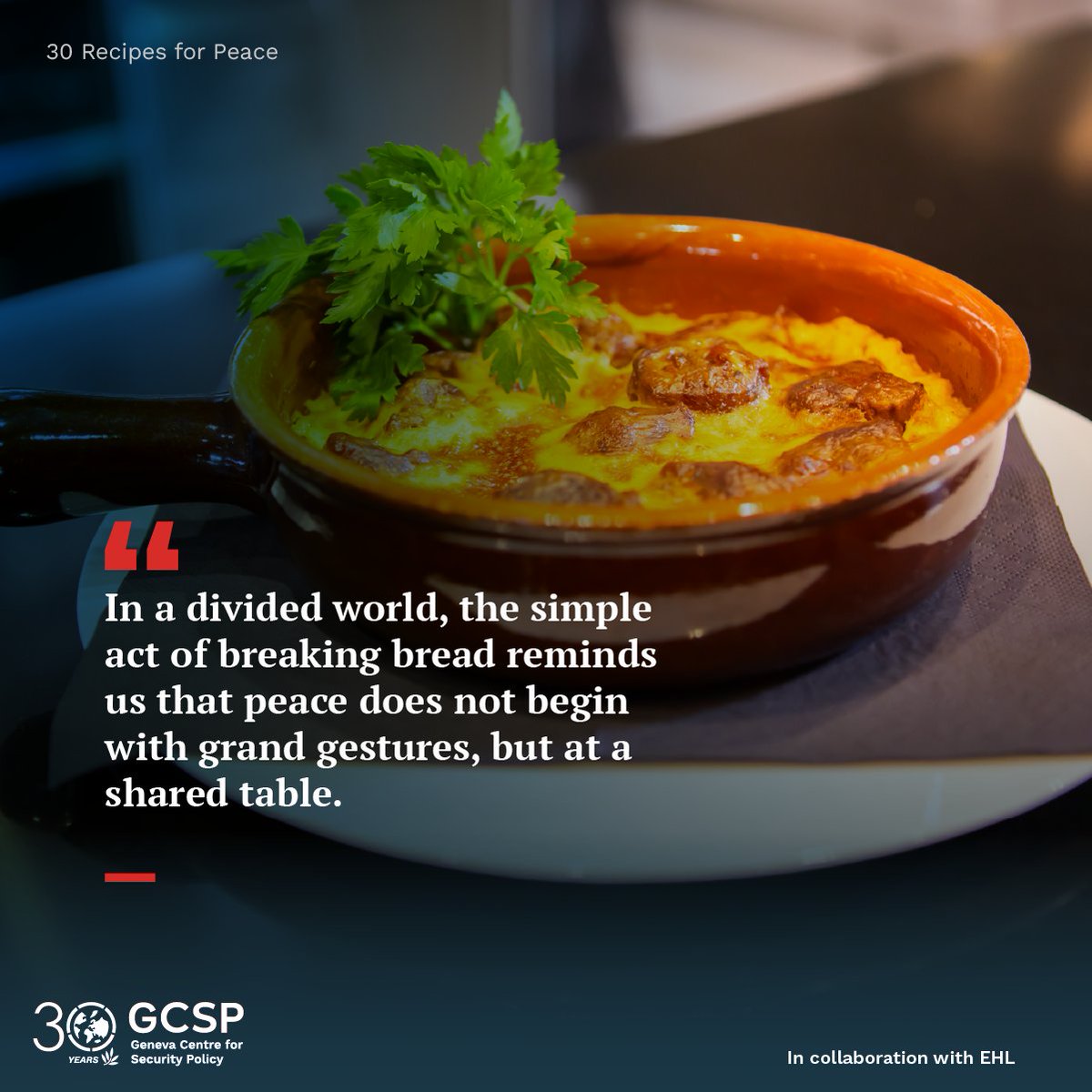 TheGCSP's tweet image. 🕊️ 30 Recipes for Peace is a metaphor for a shared table, a place where diverse voices come together, differences are not walls but ingredients that enrich conversation.

📖 Order now: bit.ly/4lV3aC9

#30RecipesForPeace #GCSP30