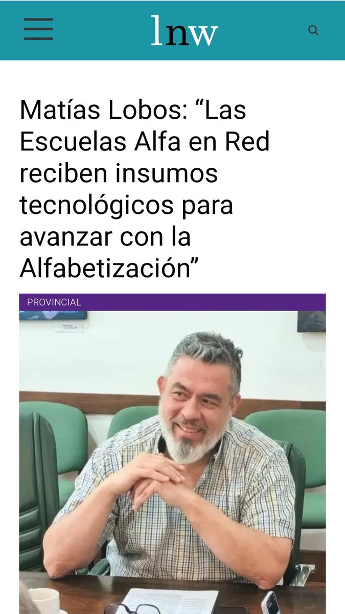 Comparto con ustedss la nota de <a href="/LaNoticiaWeb/">LaNoticiaWeb</a>
lanoticiaweb.com.ar/matias-lobos-l… <a href="/MinCapHum_Ar/">Ministerio de Capital Humano</a>