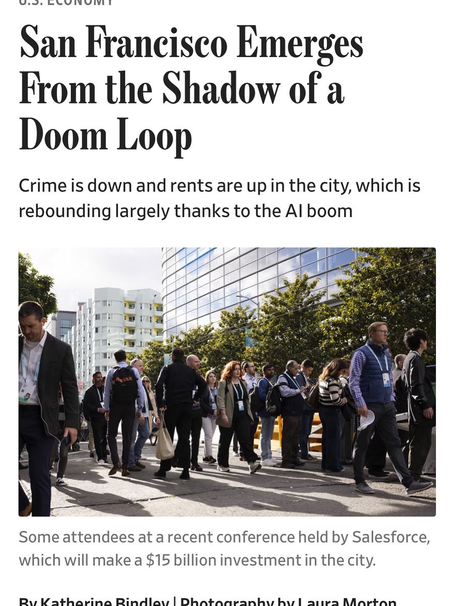 Love to see this.  I think it’s reasonably accurate too.  Def a renaissance here in SF.  Partly due to new mayor, tho I think progress began about 1-2 years ago.  But Lurie has clearly accelerated it.  AI boom has definitely helped.  And the city just begins with so many