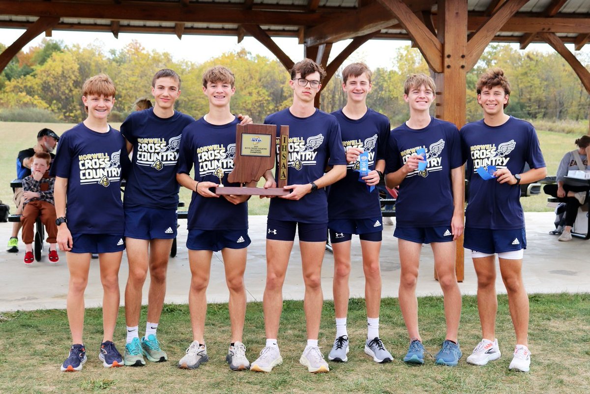 RyanWalkerHU's tweet photo. What a morning for the Norwell XC program, sweeping sectional championships.

Bluffton also had a great day, getting both teams to the regional. Southern Wells' Ryland Leas qualifies.

Story and words from coaches. https://t.co/SMD4GggxJE via @newsbanner https://t.co/QvASHQGqtT