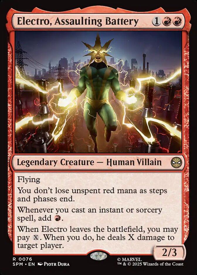 We still have time before Avatar so let's build what I'm hoping is a quick and easy deck.  Electro is our next commander.  #MTGxSpiderMan #commander