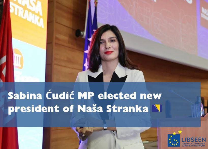 🇧🇦 Naša Stranka’s Third Extraordinary Congress elected Sabina Ćudić MP as the new president. She succeeds Minister Edin Fortu, who has held this position since 2021.
