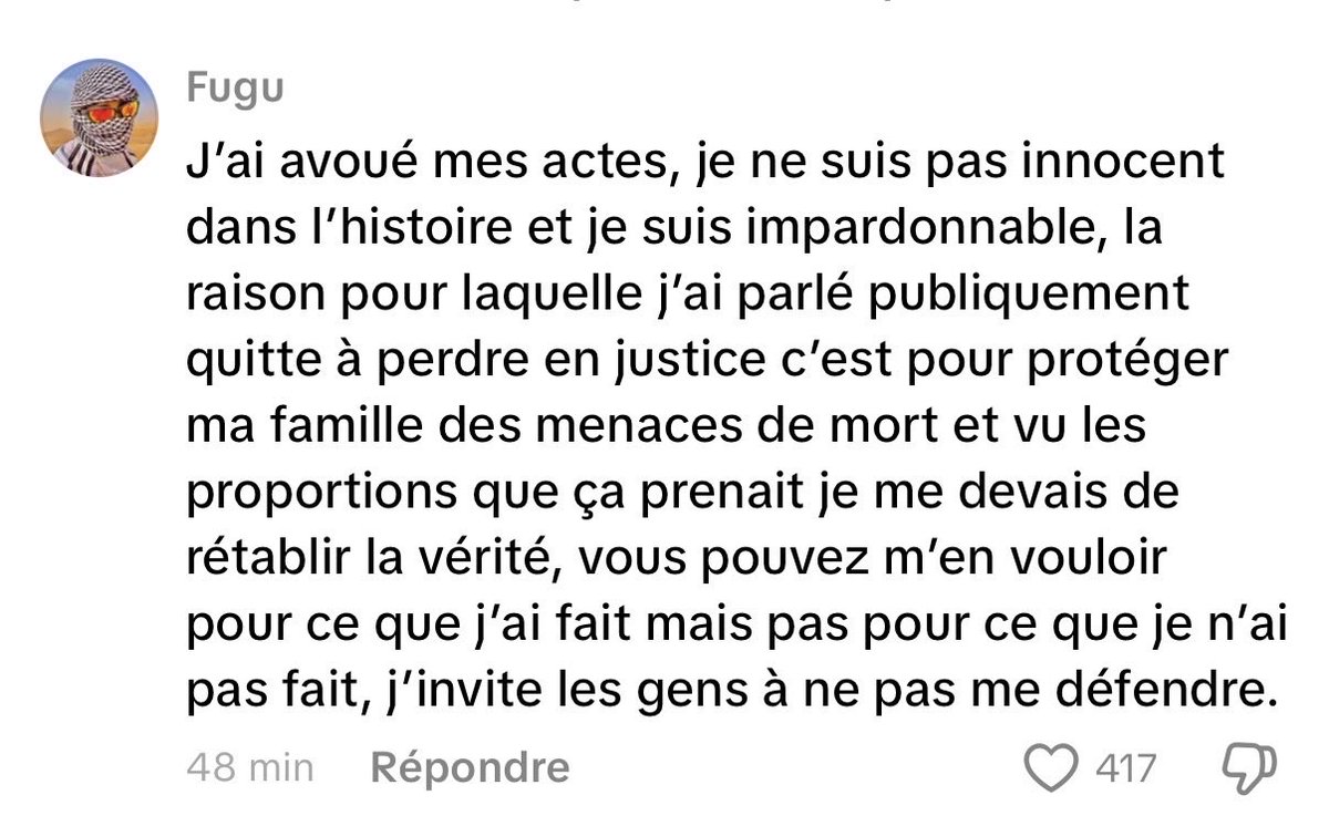 anacerisee's tweet photo. dc là ta tous les incels de twitter qui disent que helydia n’est pas victime de violence, mais sur tiktok fugu LUI MEME dit ça dans un commentaire tiktok xptdrrrrr

c’est PLEINEMENT assumé donc vs allez vrm arreter de sucer à perte et qu’on laisse la justice s’en charger merci https://t.co/RP09B3d0t5